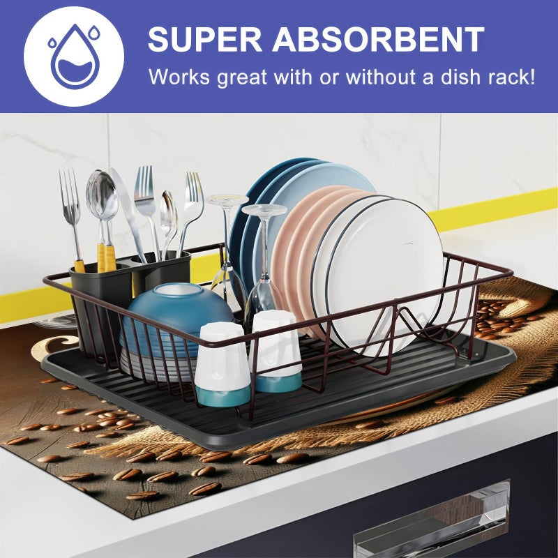 HOMETITUTE Stove Top Cover for Electric 28x20 Inch Diatomite Good Days Stovetop Covers Coffee Bar Decor Kitchen Countertop Pad Mat Coffee Station Mat Heat Resistant Cooktop Protector Decor - Image 5