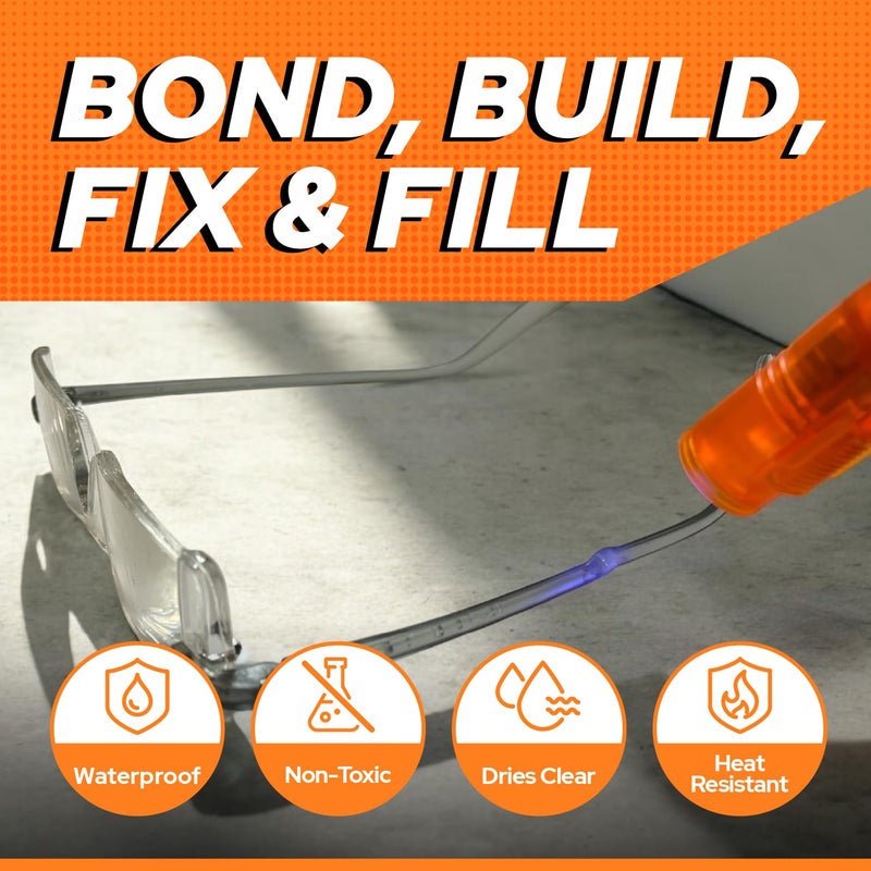 BONDIC طقم لحام البلاستيك السائل Bondic Pro UV، لاصق فائق الأشعة فوق البنفسجية، إصلاح البلاستيك للمنزل، لاصق مجوهرات للإيبوكسي الزجاجي - Image 2