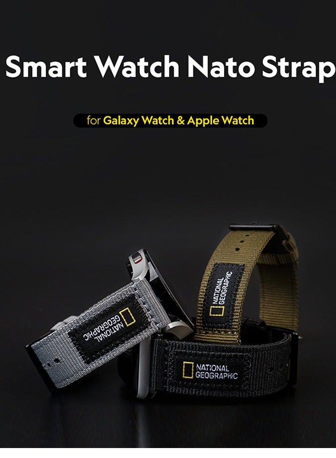 ناشيونال چيوغرافيك ساعة ناشيونال جيوغرافيك الذكية بحزام الناتو 20 ملم جالاكسي - رمادي - Image 4