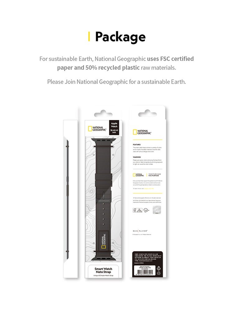 ناشيونال چيوغرافيك ساعة ناشيونال جيوغرافيك الذكية بحزام الناتو 20 ملم جالاكسي - رمادي - Image 5