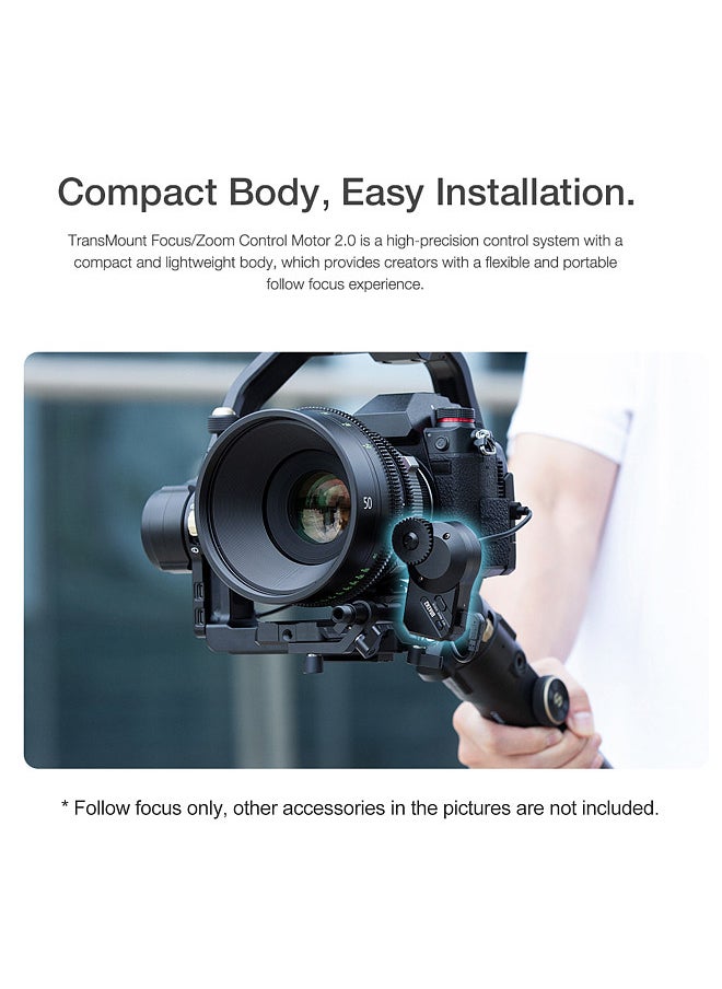 Zhiyun - CMF-06 Follow Focus Transmount Focus/Zoom Control Motor 2.0 Replacement for Crane 2S/3S Weebill S Gimbal Handheld Stabilizer - Image 1