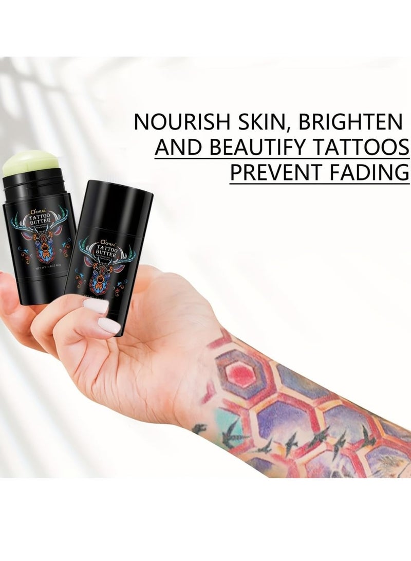 OCHEAL كريم مرطب للعناية اللاحقة بالوشم من تاتو باتر يرطب الوشم الجديد ويحيي الوشم القديم، مرطب يومي لشفاء الوشم، لوشن الوشم، بلسم تعزيز اللون وتفتيح الوشم 40 جرام - Image 4