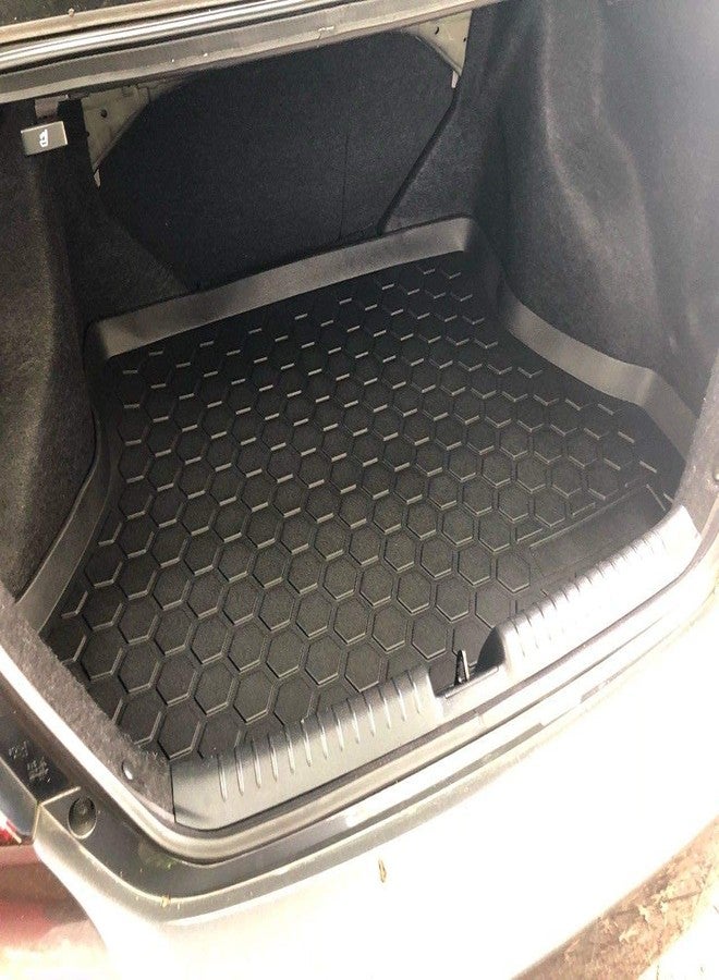 LSAUTO Cargo Liner Car & Trunk Tray Mat for Honda Civic Sedan 2006-2015 Protector Cover Waterproof Anti-Slip in Heavy Duty Black - Image 5