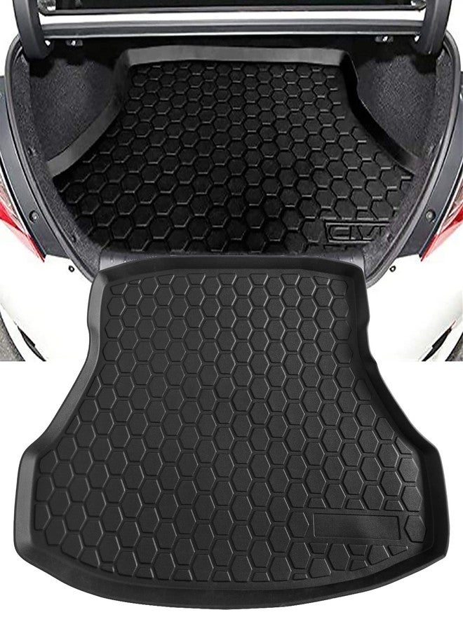 LSAUTO Cargo Liner Car & Trunk Tray Mat for Honda Civic Sedan 2006-2015 Protector Cover Waterproof Anti-Slip in Heavy Duty Black - Image 1