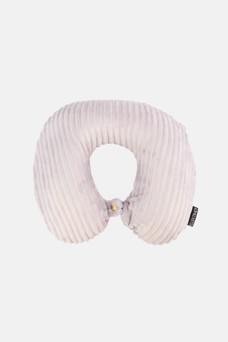 ELLEN TRACY Embossed Therapeutic Travel Pillow, Lavender - Image 1