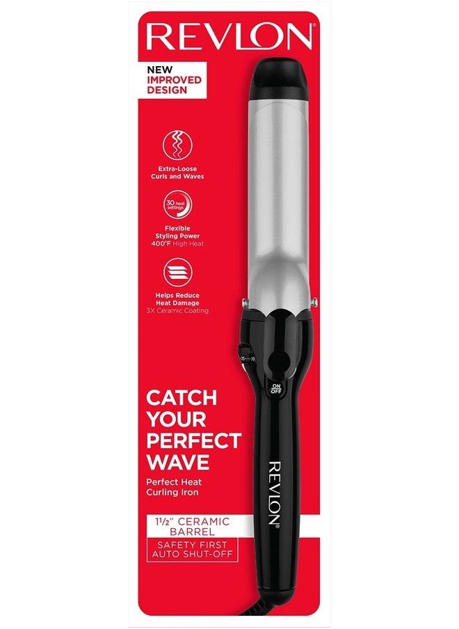 Revlon - Revlon Perfect Heat Triple Ceramic Curling Iron | For Silky Smooth Loose Curls (1-1/2 in) - Image 1