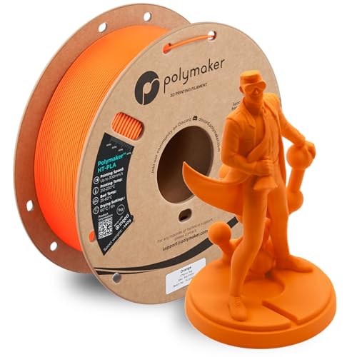 Polymaker HTPLA Filament 175mm Orange High Temp PLA for 3D Printing Heat Stable Up to 150C Easy to Print Works with Most FDM Printers 1kg Spool - Image 1