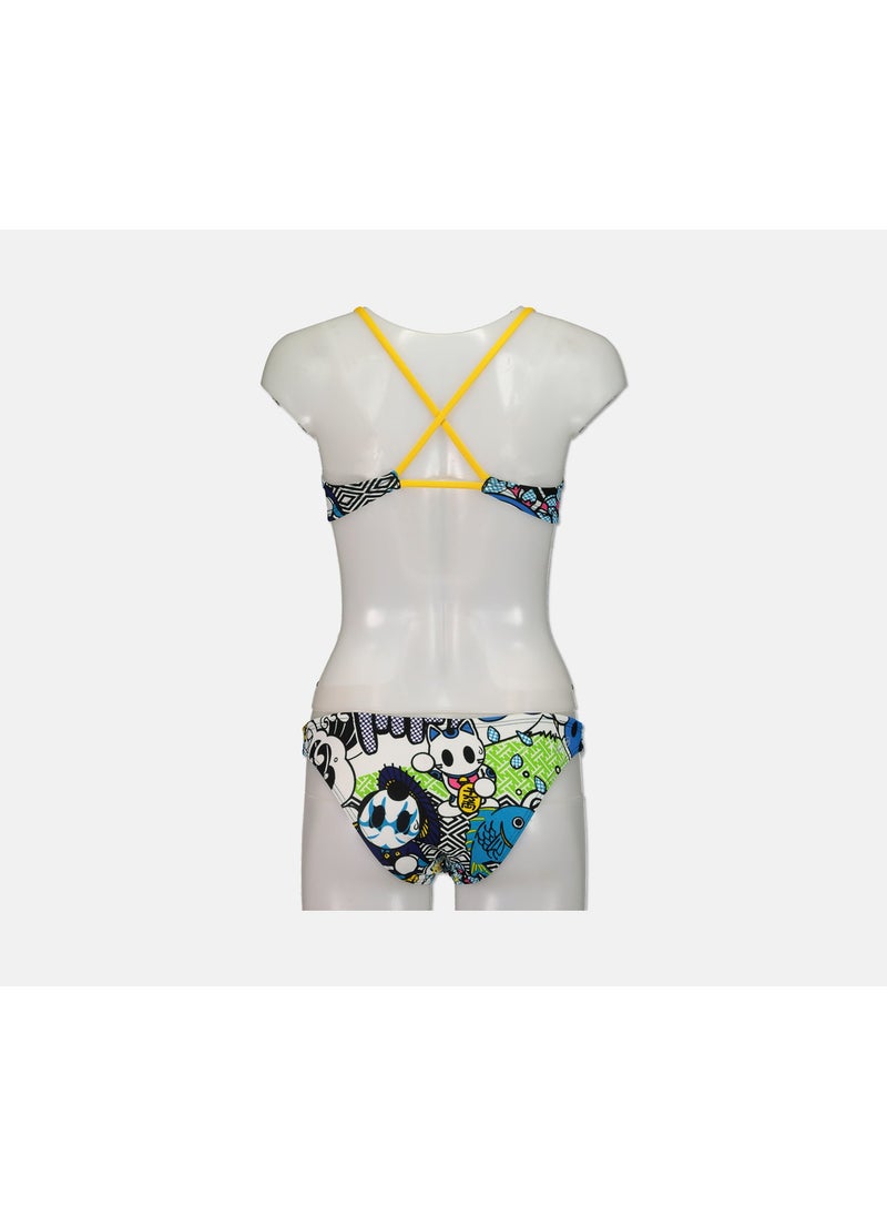 arena Women Manga Print Two Piece, White Combo  - Image 2