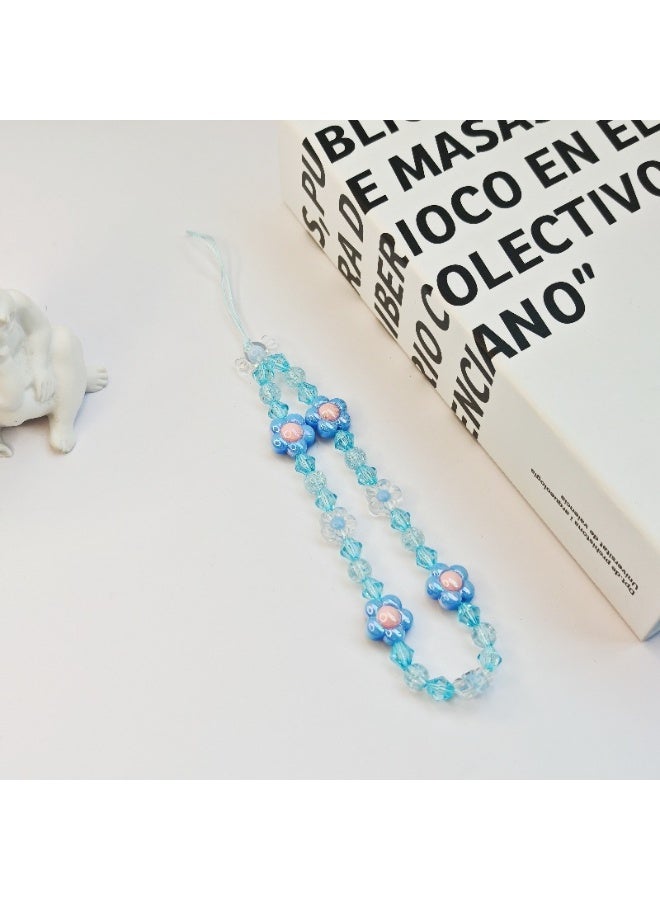 NIBEMINENT Beaded Phone Lanyard, Anti Lost Removable Wrist Strap, Maritime Wind Bracelet Pendant, Phone Keychain Lanyard