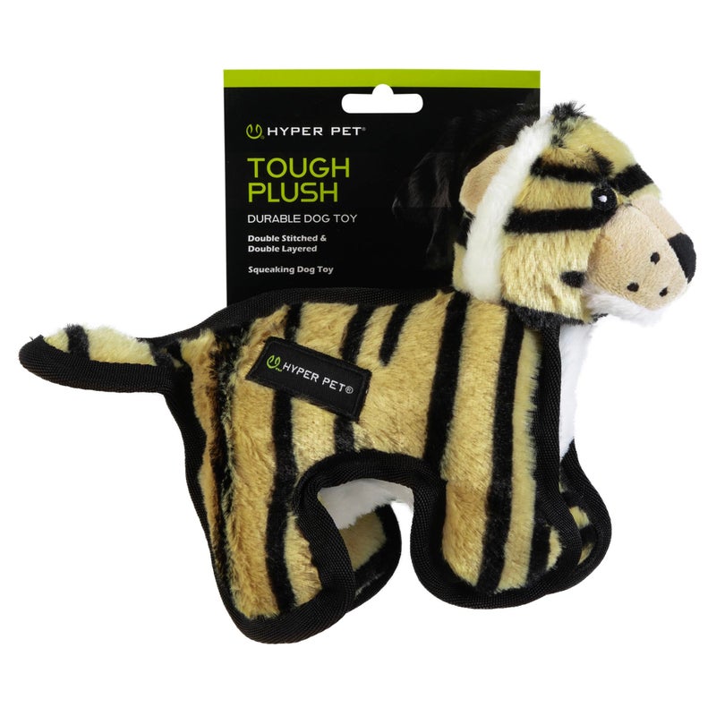 Hyper Pet Tough Plush Tiger Durable Dog Toy with Squeaker - Image 2
