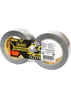 Scotch  Scotch Universal Duct Tape 48mm x 25m, 2 rolls/pack | Silver color | For general purpose | holds quickly and reliably| For everyday repairs and projects 