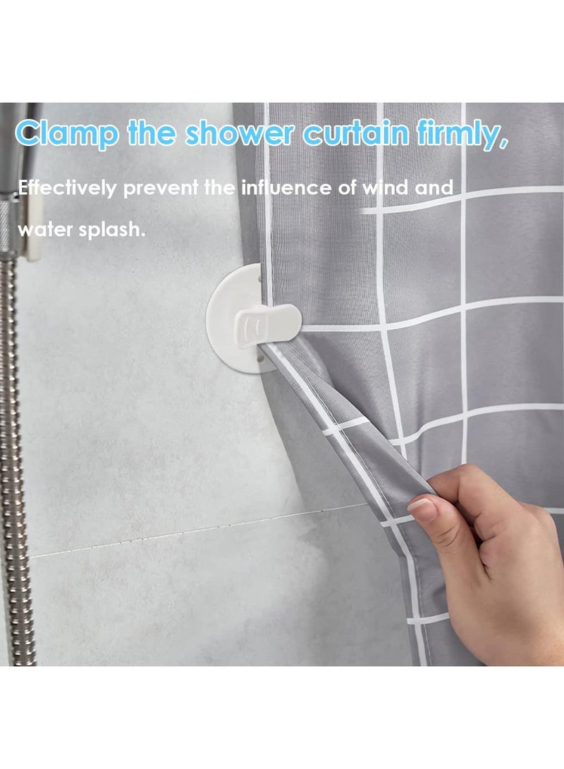 Sweet seven Shower Splash Clips - 10 Pack Self Adhesive Curtain Holders, Windproof Splash Guards, 5.5cm/2.2 inches - Image 2
