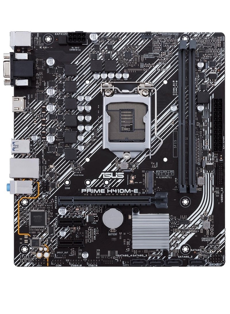 ASUS Prime H410M-A, LGA1200, Intel 10th Gen, Micro-ATX Commercial Motherboard, M.2 Support, HDMI, D-Sub, DVI, USB 3.2 Gen 1, COM Header, TPM Header and ASUS Control Center Express  - Image 2