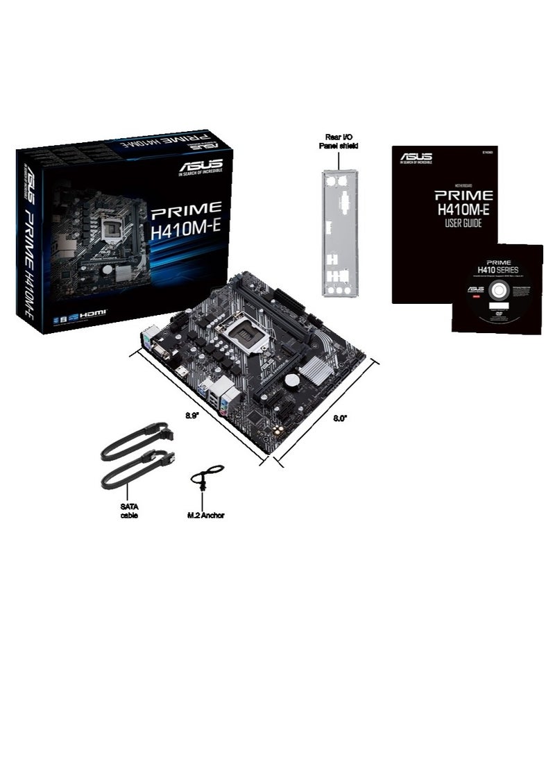 ASUS Prime H410M-A, LGA1200, Intel 10th Gen, Micro-ATX Commercial Motherboard, M.2 Support, HDMI, D-Sub, DVI, USB 3.2 Gen 1, COM Header, TPM Header and ASUS Control Center Express  - Image 4