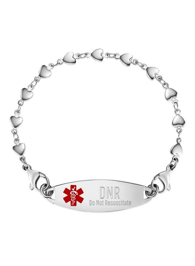 linnalove 7.5” Interchangeable heart Medical alert bracelets for Women Dnr medical bracelets - Image 1