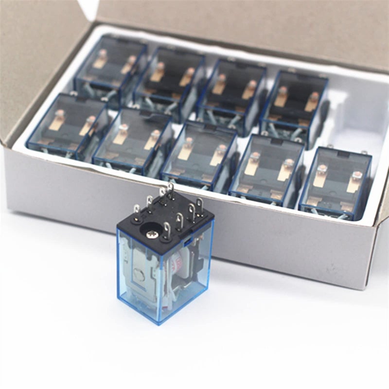 MY2P HH52P MY2NJ DPDT ميكرو ميني مفتاح مرحل كهرومغناطيسي مع LED AC12V الحجم - Image 2