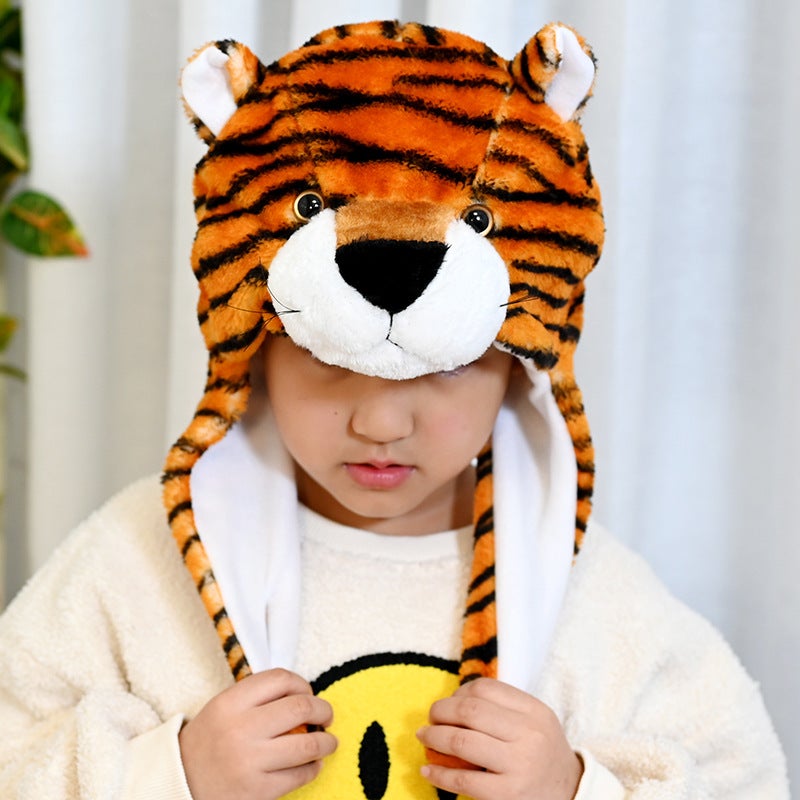 Cartoon Animal Plush Ear Protection Hat Children'S Student Performance Po Props Couple Headgear Cute Activity Gift - Image 1