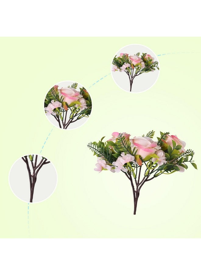 Homestic Artificial Plant | Artificial Flowers For Decoration | Natural Looking Plants | Decoration Artificial Flowers Pot | Plants For Office Décor | Rose Blub | Multicolor - Image 5