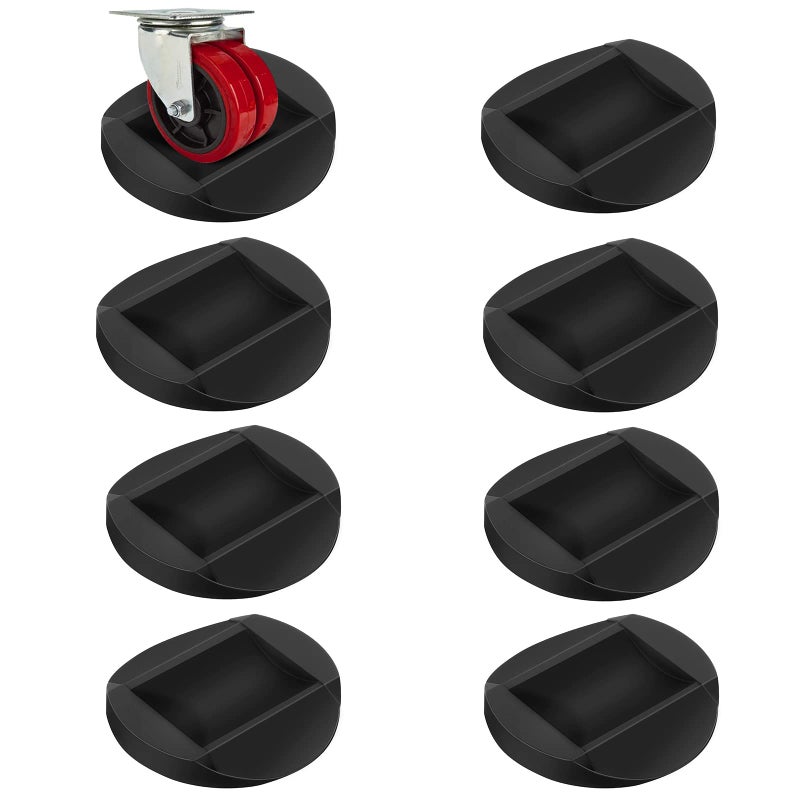 Nonley Bed Stoppers Furniture Stopper 8 Pack Wheel Stoppers Furniture Caster Cups  Premium Solid Rubber Caster Cups Furniture Cups Fits to All Floors  Wheels of Sofas Beds Chairs Prevents Scratches