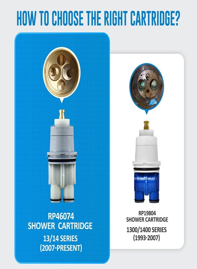 Ahenbal RP46074 Shower Cartridge, Compatible with Delta 13/14 Series Shower Faucet, Replacement Monitor MultiChoice Cartridge, Single Handle Universal Shower Cartridge Repair Assembly with RP22734 Bonnet Nut - Image 2