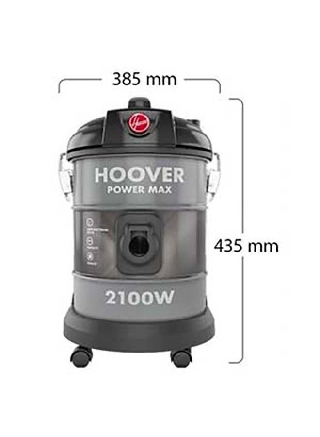 HOOVER Power Max Drum Vacuum Cleaner 20 Litre Capacity, Large Capacity, With Blower Function For Home & Office Use, 3 Year Motor Warranty - 566101 20 L 2100 W HT87-T2-M / HT87-T2-ME Grey - Image 5