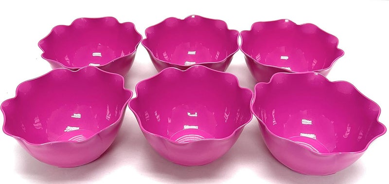 Mintra Office Mintra Home Reusable Bowls and Plates 6pk  Lotus Collection Fuchsia Bowl 6pk  55inW x 275inH 