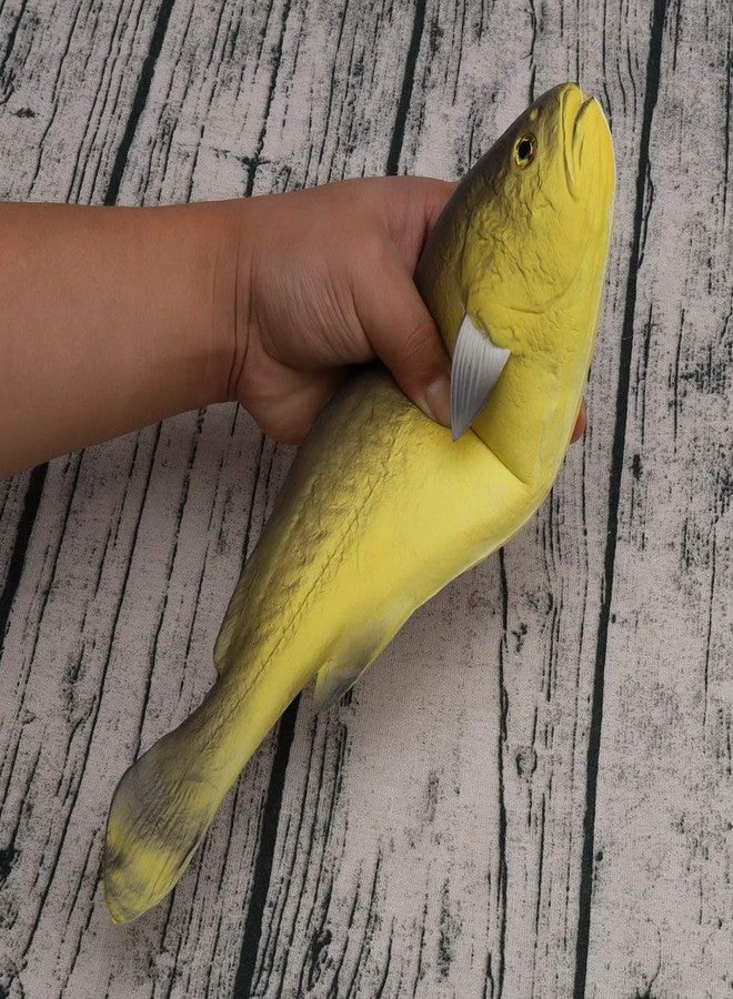 Gresorth 3 PCS Artificial Fish Model Fake Sea Creatures Decoration Lifelike Simulation Food Toy Model Realistic Striped Bass Ornament Home Kitchen Garden Hanging Display Photography Prop - Image 4