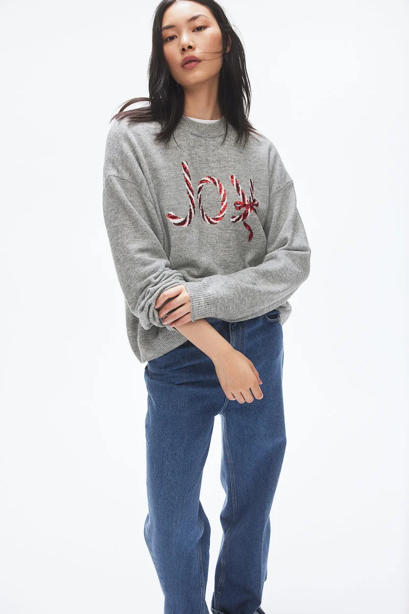 H&M Motif-Detail Jumper