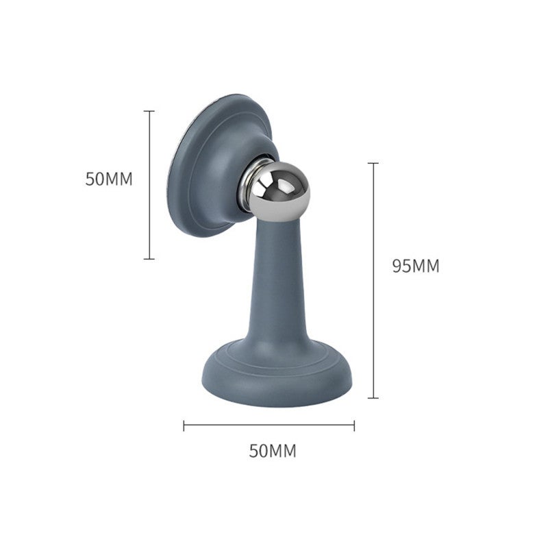 Magnetic Door Stopper: Grey Silicone Non-Perforated - No Drilling Installation Anti-Collision Quiet Operation for Bedrooms Living Rooms Nurseries Offices - Image 2