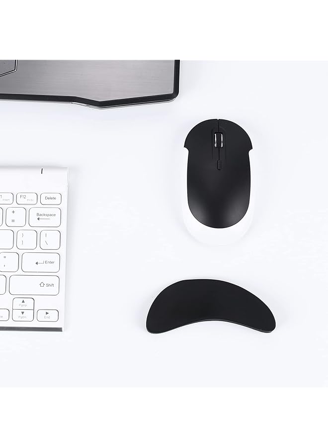erorex 2 Pcs Ergonomic Gliding Palm Rest Soft Cooling Material Sliding Wrist Pad That Moves With Your Mouse For Office Computer Laptop Mac Easy Typing Pain Relief Wrist Rest Black  - Image 2