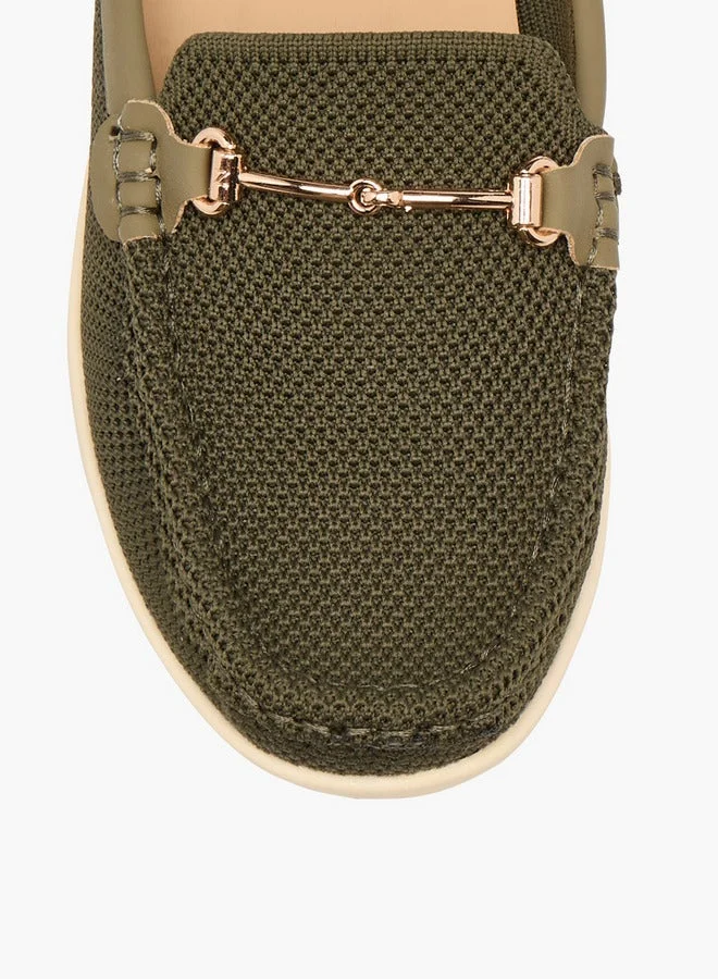 Le Confort  Metal Accent Flyknit Slip-On Mules With Wedge Heels for Women | Best Price UAE
