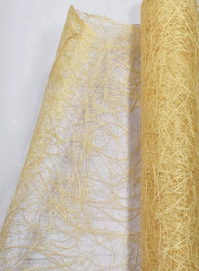 3A Featuretail 9 Mtr Abaca Jute Fiber Roll for Bouquet Wrapping, Gift Wrapping, Bags, Basket Making and Handicrafts (Cream Jute 9Mtr) - Image 1