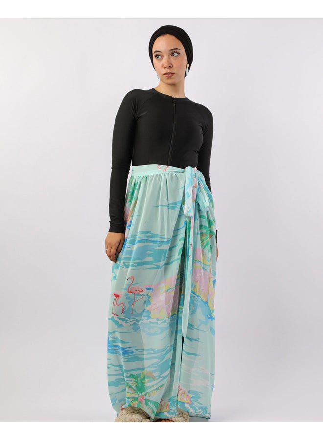 Tie Shop Printed CoverGreen , Rose For Women