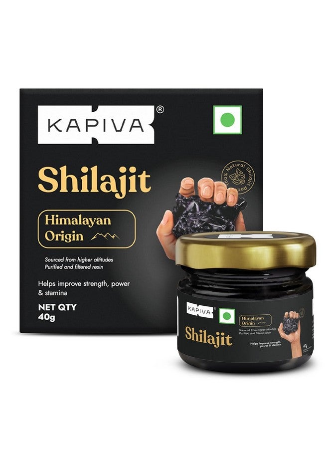 Kapiva كابيفا شيلاجيت هيمالايا الأصلي / راتنج شيلاجيت 40 جرام | حزمة توفير سوبر | 250 ملغ / حصة | للطاقة والقدرة على التحمل والحيوية | 160 حصة | 100% أيورفيدي - Image 1