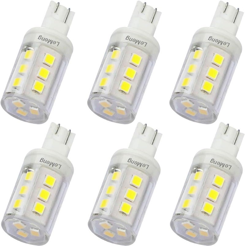 LEMENG 3W T10 Wedge Base RV 921 LED Light Bulb 12VAC/DC Landscape Garden Patio Path Driveway Malibu, RV Camper Trailer Motorhome Marine Boat Dome Fixture Lighting(6000K Daylight White)-6 Pack - Image 1