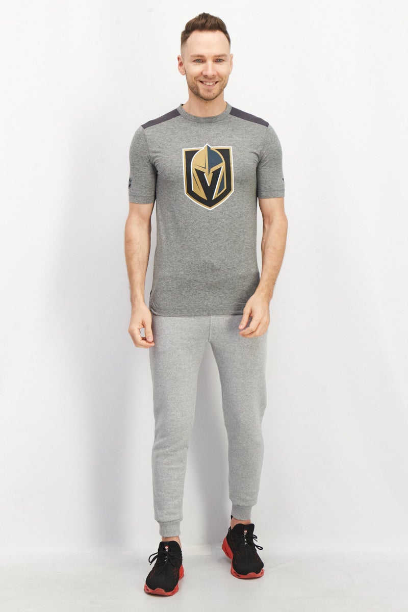 Men Sportswear Fit Embroidered Logo Outdoor T-Shirt, Grey