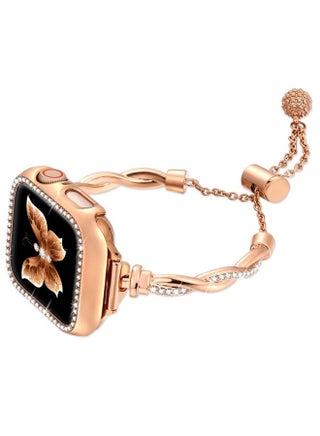 Replacement Strap For Apple Watch SE 2023 40mm Twist Bracelet Diamond Metal Watch Band Rose Gold - pzsku/Z8654D19DC7A1019E8771Z/45/_/1714870281/789ddd23-d32e-4fd9-b4dd-23cab0b1e76a
