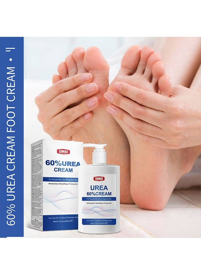سوماكس كريم يوريا 60٪ 200 مل للبشرة القاسية والسميكة والجافة والمتكسورة ، ترطيب ، تسليم وتثبيت الجلد ، العناية بالجسم ، علاج القدم - Image 5