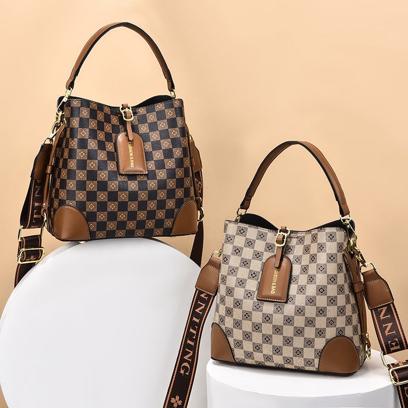 Popular Women'S Bag 2022 New Internet Red Retro Printing Women'S Bucket Bag Trembles Live Shoulder Bag - Image 5
