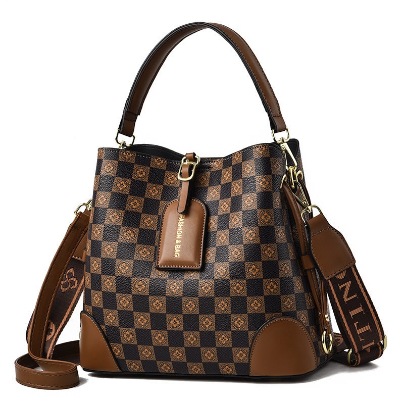Popular Women'S Bag 2022 New Internet Red Retro Printing Women'S Bucket Bag Trembles Live Shoulder Bag - Image 1