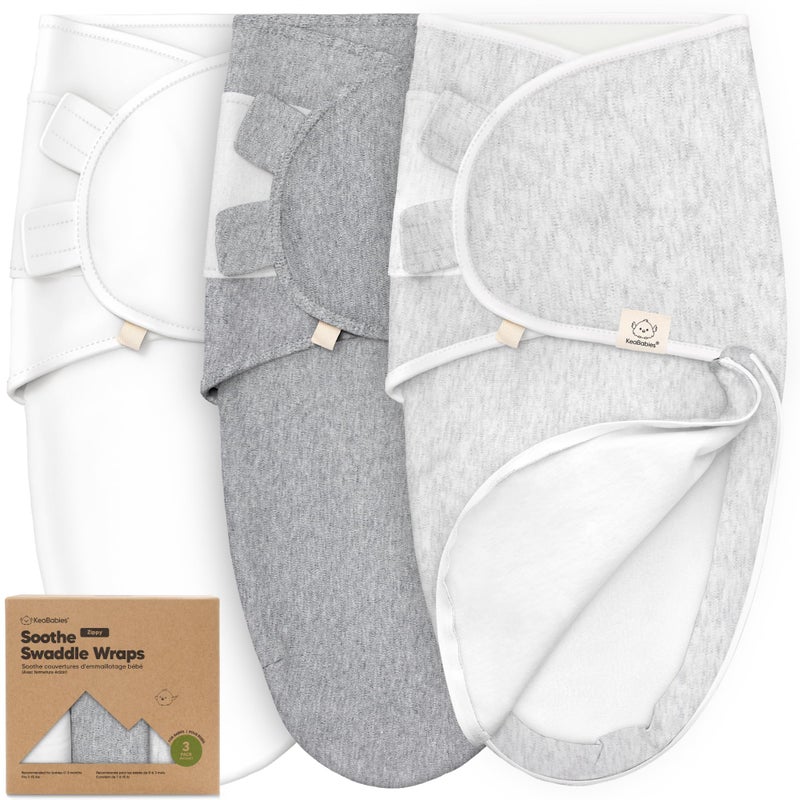 Baby Swaddle Sleep Sacks with Zipper 3Pack Swaddles for Newborns 03 Months Infant Baby Girls Boys Soft Durable Newborn Sleep Sack Easy Diaper Change Swaddling Blanket Cloud