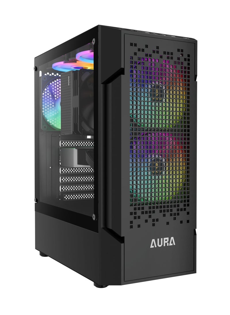 GAMDIAS AURA GC7 ARGB COMPACT MESH ARGB MID-TOWER CASE  - Image 1