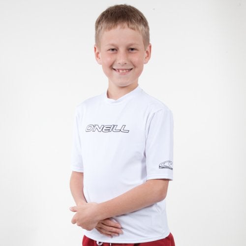 O'Neill Youth Basic Skins UPF 50+ Short Sleeve Sun Shirt, White,14 - Image 2
