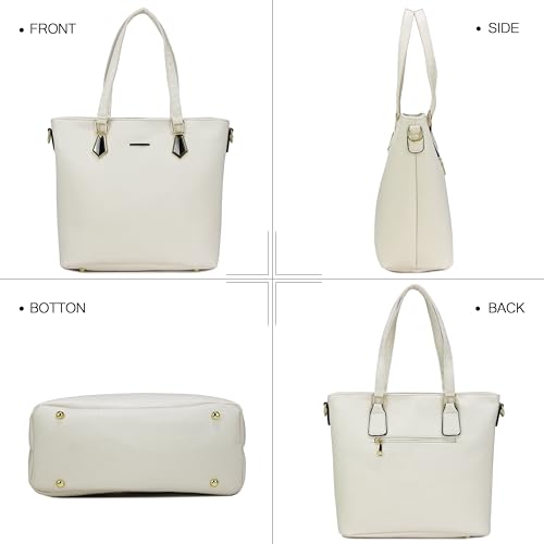 2E-youth Designer Purses and Handbags for Women Satchel Shoulder Bag Tote Top Handle Bag (3c-beige) - Image 4