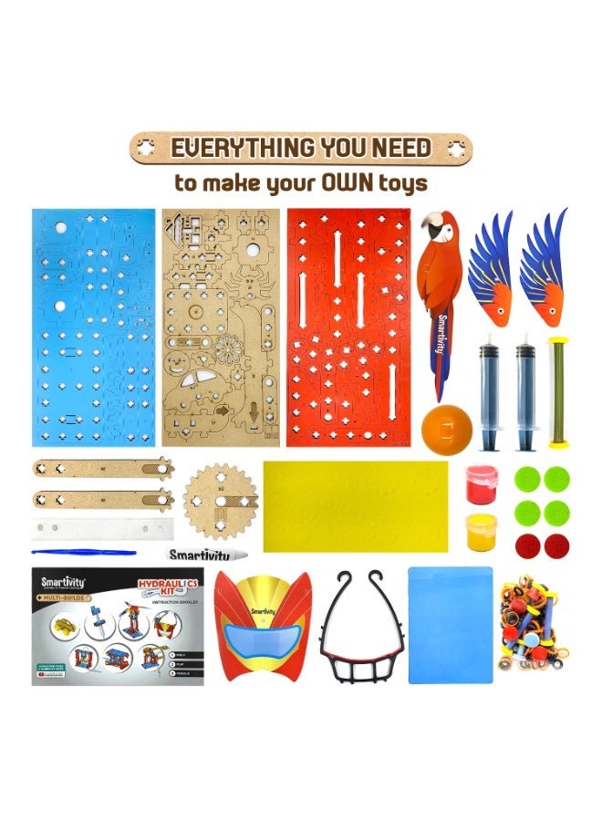Smartivity Multi Builds : Hydraulics Kit DIY STEM Educational Toy Kit for Kids Age 6+ | Wooden Learning Toy | Build & Play | Gift for Boys & Girls - Image 5