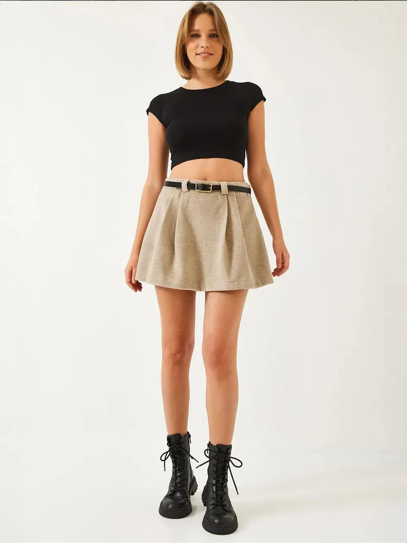 بيانكو لوتشي تنورة قصيرة بتصميم  مع سحاب من لوتشي