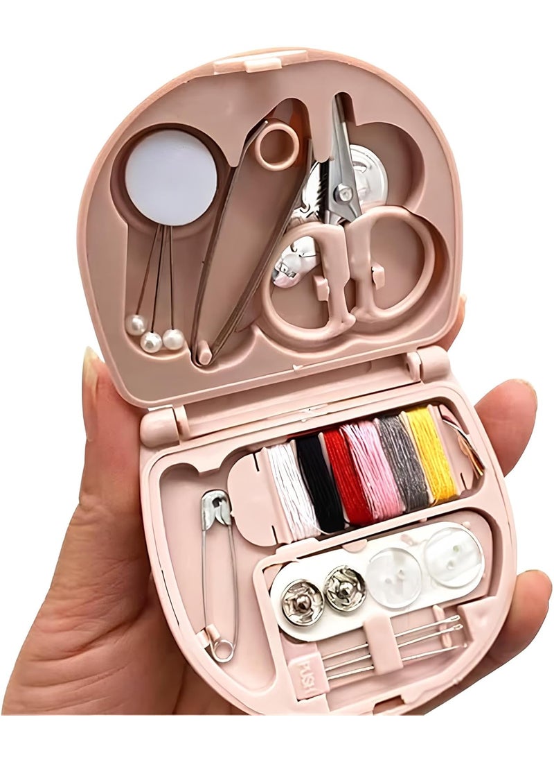 PRAMANTA - PRAMANTA Sewing Kit Included Sewing Thread Hand Sewing Needles Pin Button Scissors Positioning Needle Snap Button and a SixColor Thread Board for Home Travel Purpose Sui Dhaga Kit 1Set - Image 1