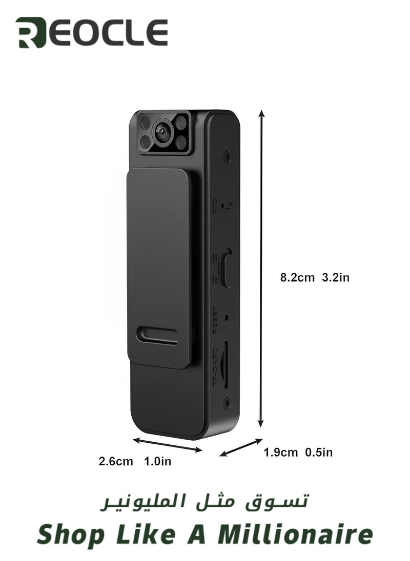 REOCLE - Body Worn Camera with 5 hours Recording & 90° Rotatable Lens 1080P Body Cam Camcorder for Walking Delivery Daily Proof - Image 1