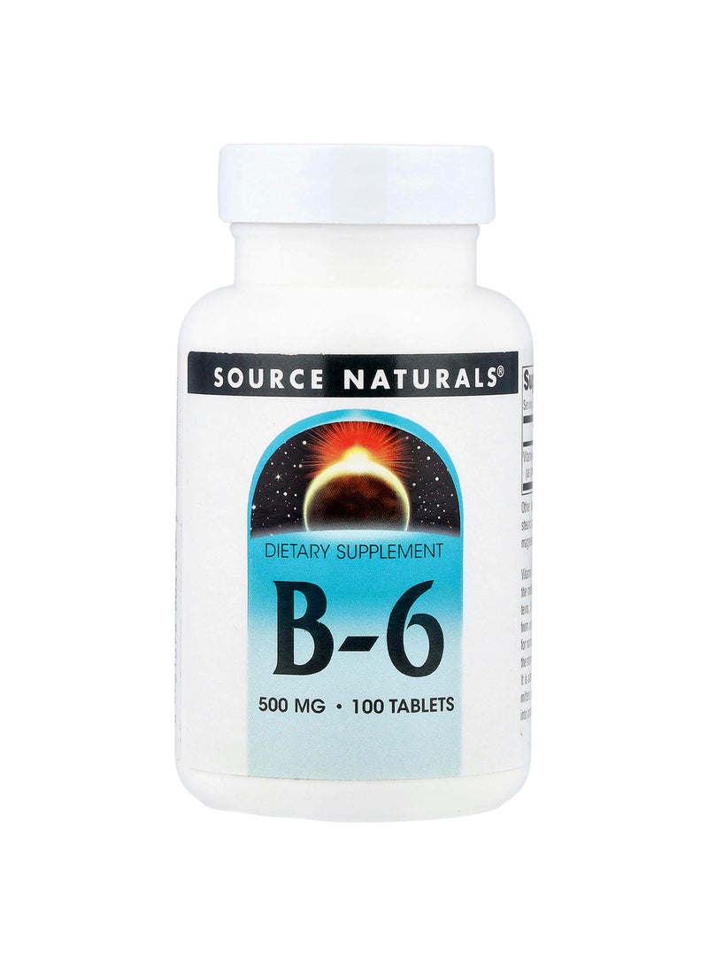Source Naturals B-6, 500 mg, 100 Tablets