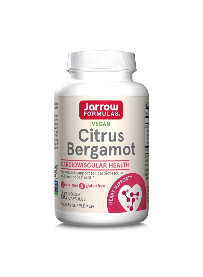 jarrow formulas Citrus Bergamot 500 mg - 60 Servings (Veggie Caps) - Antioxidant Support for Cardiovascular & Metabolic Health - Dietary Supplement - Gluten Free - Use with Jarrow Formulas QH-Absorb - Image 1